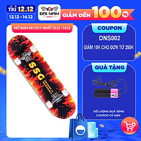 Ván Trượt Đạt Chuẩn Thi Đấu Mặt Nhám Bánh Cao Su 80cm Chính Hãng Đại Nam Sport