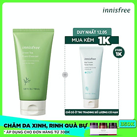 Sữa rửa mặt làm sạch từ trà xanh đảo Jeju Innisfree Green Tea Foam Cleanser 150ml - NEW