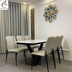 Mua Bộ Bàn Ăn Mặt Đá Stratos 6 Ghế Vertical - Bàn ăn cao cấp nhập khẩu  Bảo hành 12 tháng.