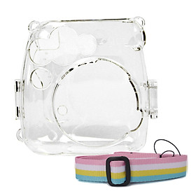 Crystal Transparent Protective Case Cover Pouch Shoulder Strap for Fuji Fujifilm Instax Camera Mini 9 8 8+Instant Accessories
