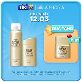 Combo Kem chống nắng dưỡng da dạng sữa Anessa Milk SPF 50+ PA++++ 60ml và Kem chống nắng dưỡng da dạng xịt Anessa Spray 60g