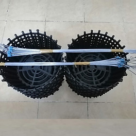 20 CHẬU NHỰA GIẢ GỖ FI 30_NSX BÌNH THUẬN PLASTICS!- VÀ 20 MÓC KẼM 70CM TREO CHẬU SIÊU BỀN!!!