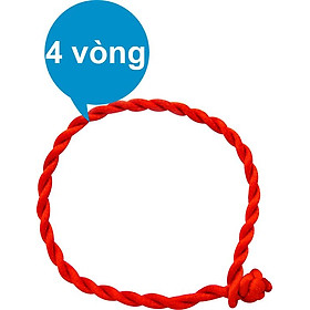 Combo 4 Vòng Đeo Tay Chân Chỉ Đỏ Phong Cách Cho Nam Nữ (Free Size)