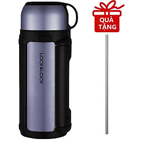 Bình Giữ Nhiệt 1.5 Lít Thép Không Gỉ Lock& Lock LHC1412 - Hàng Chính Hãng - Có Tay Xách Tiện Lợi, Thân Bình Cấu Tạo Nhiều Lớp Giúp Giữ Nóng Và Giữ Lạnh Tốt Kèm Ống Hút Inox 304
