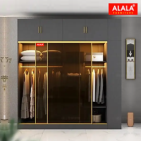 Tủ quần áo ALALA294 cánh kính cao cấp/ Miễn phí vận chuyển và lắp đặt/ Đổi trả 30 ngày/ Sản phẩm được bảo hành 5 năm từ thương hiệu ALALA