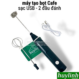 Mua Máy tạo bọt sữa cà phê  đánh trứng đầu sạc USB 2 loại đầu khuấy cafe và đánh trứng