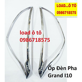 Ốp Viền Đèn Pha, Hậu Xe Huyndai Grand I10 2022-2014 Cho Hatback và Sedan Shop Mạ Crom Cao Cấp