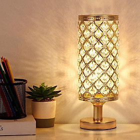 Crystal Table Lamp Bedside Desk Lights Bedroom Living Room Decor