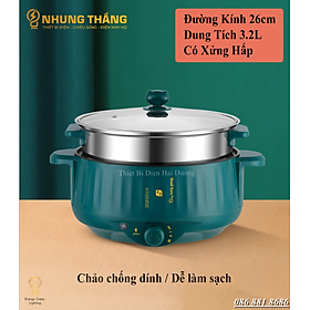 Mua Nồi Lẩu Mini Cắm Điện Đa Năng MX-22A   MX-26A - Lớp Chống Dính - Có Video