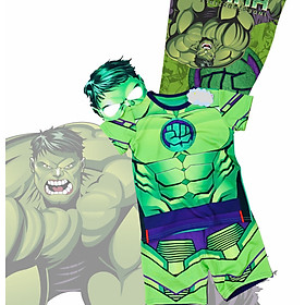 Bộ quần áo siêu nhân hulk bé trai B154 tặng kèm choàng và mặt nạ