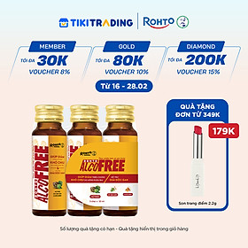 Nước uống giải rượu, thải độc gan Alcofree lốc 3 chai x 50ml