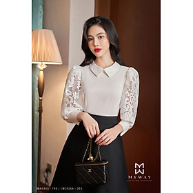 Áo Sơ Mi Nữ Công Sở MY Way Tay Bồng Phối Ren Sang Trọng 2MA0348