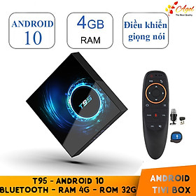 Android tivi box T95 điều khiển cử chỉ và giọng nói tiếng việt có