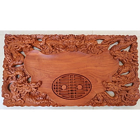Mua Khay Trà Ngũ Long Gỗ Nguyên Khối KT 35x60x4p