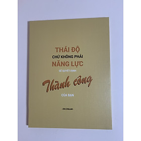 Tranh slogan Thái độ chứ không phải năng lực sẽ quyết định thành công của bạn