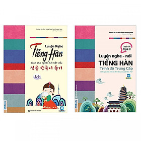 [Download Sách] Combo Luyện Nghe Tiếng Hàn Dành Cho Người Mới Bắt Đầu và Trình Độ Trung Cấp ( Tặng Kèm Bookmark)
