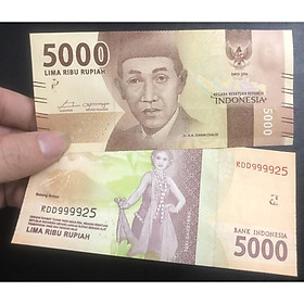 Mua Tiền châu Á Indonesia 5000 Rupiah  có phơi bảo quản sang trọng đi kèm