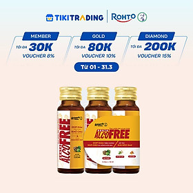 Nước uống giải rượu, thải độc gan Alcofree lốc 3 chai x 50ml