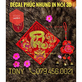 Mua DECAL DÁN KÍNH - CHỮ PHÚC HOẠ TIẾT NỔI ÁNH KIM 3D CAO CẤP