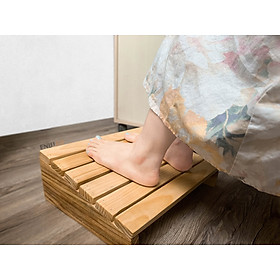 Ghế kê chân văn phòng bằng gỗ thông chống đau mỏi chân