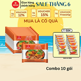 Thùng 30 Hủ Tiếu Bò Kho VIFON (65g / Gói)