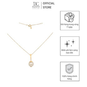 Mặt Dây Danny Jewelry Bạc 925 Ngọc Ốc Đính Đá CZ Xi Rhodium/Vàng hồng MD023