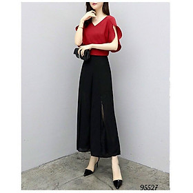 SET COTTON LẠNH,QUẦN CÓ DÂY KÉO,THIẾT KẾ HỌA TIẾT TRƠN NHƯNG KHÔNG KÉM PHẦN SANG TRỌNG TRANG NEMO 36 FASHION