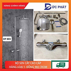 Sen cây cao cấp hàng đẹp loại 1, sen cây tắm đứng dày nặng đồng mạ crom DP03 kiểu dáng hiện đại