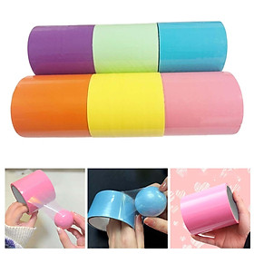 6 Pieces Sticky Ball Tapes Multi Colors 4 inch Wide Educational Toys Colorful Sticky Funny Sensory Toy Decorative DIY Crafts for Kids Adult