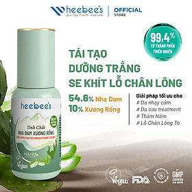 Tinh Chất Serum Thuần Chay Nha Đam Xương Rồng Heebee’s Aloe Vera Cactus Brightening Serum Dưỡng Trắng, Cấp Ẩm, Trị Mụn, Se Khít Lỗ Chân Lông, Ngừa Lão Hóa 38ml