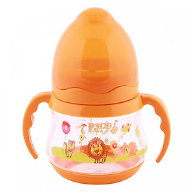 Bình Sữa Cổ Rộng Quai Cầm Pappi (150ml) - Cam