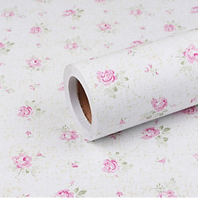 Mua Cuộn 5m Decal Giấy Dán Tường Hoa hồng nhỏ nên trắng (5m dài x 0.45m rộng)