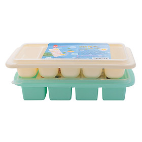 Combo 2 Khay Đá Bia Tròn Nắp Đậy - 8 Viên Nắp Đậy Nhựa Hofaco (Giao Màu Ngẫu Nhiên)