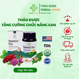 Viên Uống Bổ Gan Hepatocel Plus TERESA HERBS Mỹ Hộp 90 Viên, Hỗ Trợ Thải Độc Gan, Tăng Cường Chức Năng Gan, Hồi Phục Gan