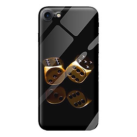 Ốp kính cường lực cho iPhone 7 nền đen vàng 1 - Hàng chính hãng