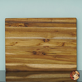 Mua Thớt gỗ Teak Chef Studio cao cấp hình chữ nhật trơn  dày 3.8 cm dùng cho cắt thái  trang trí và băm chặt nhẹ
