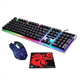 Mua BỘ BÀN PHÍM CHUYÊN GAME G21 VÀ CHUỘT D608 LED 7 MÀU+TẶNG LÓT TYLOOS