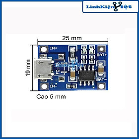 MODULE Sạc Pin TP4056 1A Micro Type-C - IC Bảo Vệ Quá Dòng - Quá Áp