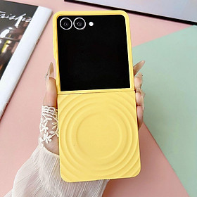 Ốp Lưng Từ Tính Cho Samsung Galaxy Z Flip 7 / FLIP 6 Họa Tiết Sóng Màu Pastel Nhưạ Cứng - BUM STORE GALAXY CASE - VÀNG, VÀNG