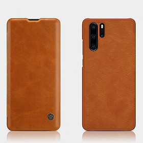 Bao Da Da Bò Cho Huawei P30 Pro hiệu Nillkin Qin Có Ngăn Đựng Thẻ - Hàng Chính Hãng