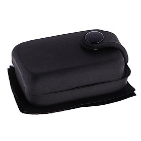 Electric Guitar Bass Parts Active Pickup Battery Cover PU Bag Holder 9V Compartment - Black