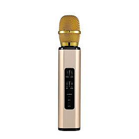 Micro hát Karaoke kiêm Loa Bluetooth âm thanh chất lượng cao - KTV K6 (Màu Vàng)