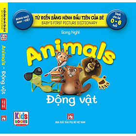 Sách - Baby'S First Picture Dictionary - Từ Điển Bằng Hình Đầu Tiên Của Bé - Động Vật - Animals (Bìa Cứng)