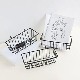Mua Combo 10 giỏ lưới sắt trang trí decor phong cách hiện đại kích thước 23*8*12cm