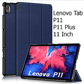 Bao Da Cover Cho Máy Tính Bảng Lenovo Tab P11 / P11 Plus 11 Inch TB-J606 / TB-J607 Hỗ Trợ Smart Cover