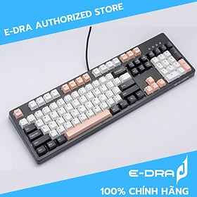 Mua Bộ Keycaps E-Dra White Olivia PBT Doubleshot 1.5mm - Cherry Profile - 166 nút tương thích mọi Layout (Hồng-Trắng) EKC7102