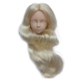 1/6 Female Doll Head with Long Hair Ball Jointed Doll Head for Age 3-6