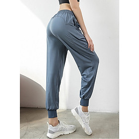 Quần Jogger tập Yoga Louro QL41, kiểu quần tập Gym nữ phom rộng che khuyết điểm, co giãn 4 chiều, mặc thoáng mát