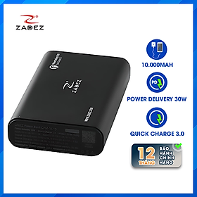 Pin Sạc Dự Phòng Type-C PD 10000 mAh 18W ZADEZ CPM-16PD - Hàng Chính Hãng