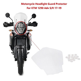 Motorcycle Lighting Accessories ABS Front Head Light Lens Protector Protective Cover for 1290 ADV Adventure S R 2017 2018, Clear